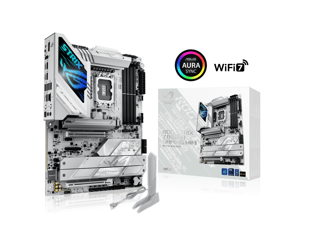 ASUS ROG STRIX Z890-A GAMING WIFI Z890 LGA 1851 ATX motherboard, Intel® Core™ Ultra Series 2 Ready, Advanced AI PC-ready, 16+2+1+2 stages, DDR5, WiFi 7, 2.5G