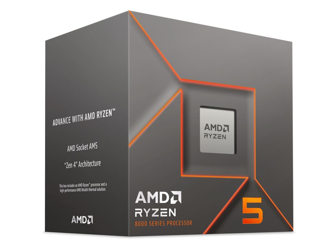 AMD Ryzen 5 8400F (4.2 GHz) - Ryzen 5 8000 Series 6-Core/ 12-Threads, Socket AM5, 65W Processor - 100-100001591BOX