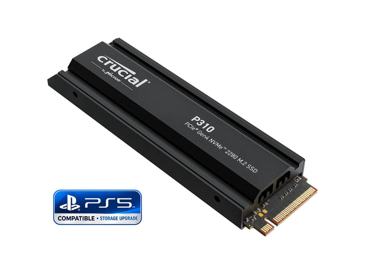 Crucial P310 2280 1TB PCIe Gen4 NVMe Gaming PS5 SSD with Heatsink, Up to 7,100MB/s, PlayStation5, Laptop & Desktop