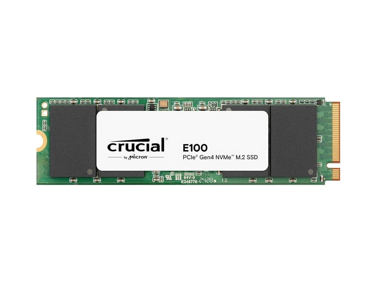 Crucial E100 2TB M.2 2280 NVMe PCI-Express 4.0 x4 PCIe Gen4 Internal SSD - Up to 5,000MB/s - CT2000E100SSD8