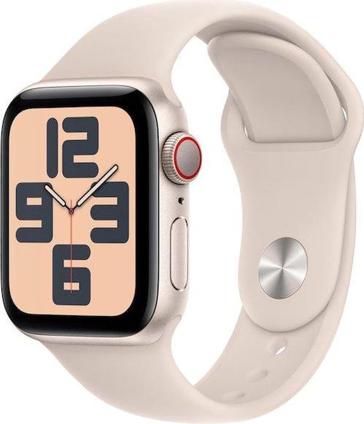 Apple Watch SE GPS + Cellular 44mm Starlight Aluminum Case with Starlight Sport Band