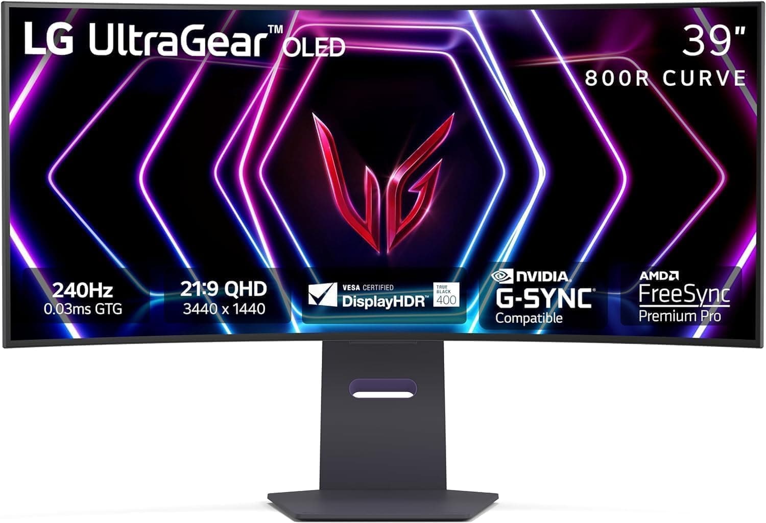 LG UltraGear 39GS95QE-B 39" OLED 3440x1440 240Hz Gaming Monitor