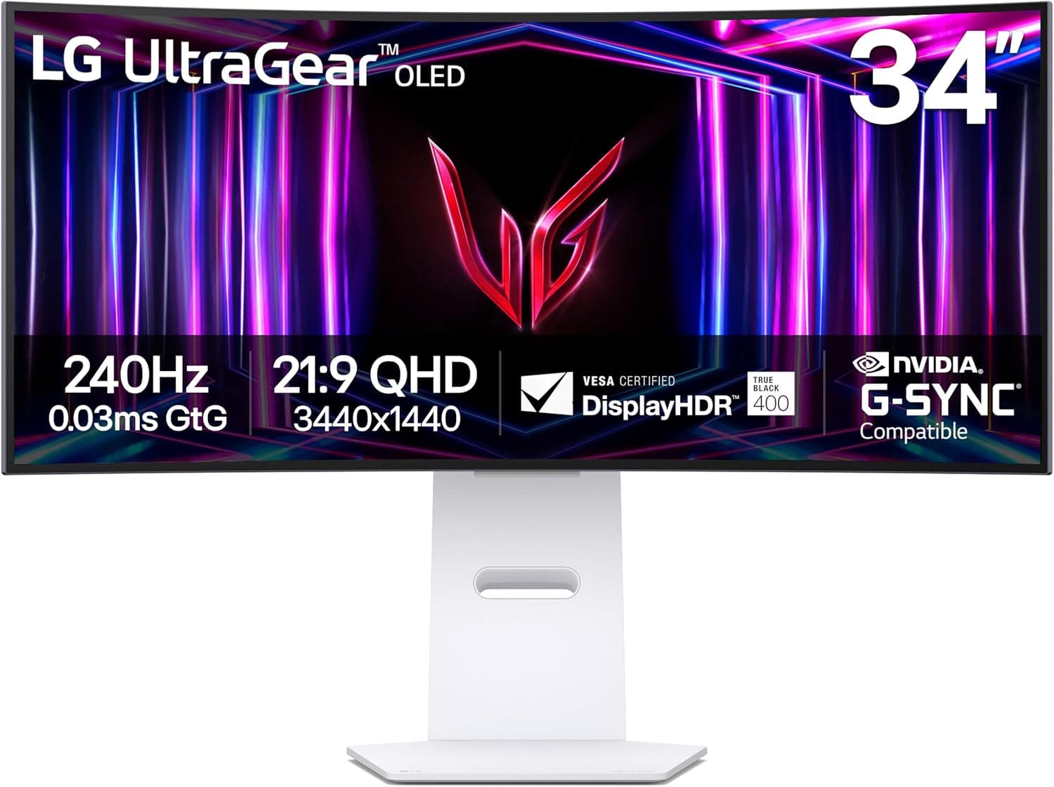 LG UltraGear 34GS95QE-B 34" OLED 3440x1440 240Hz Gaming Monitor