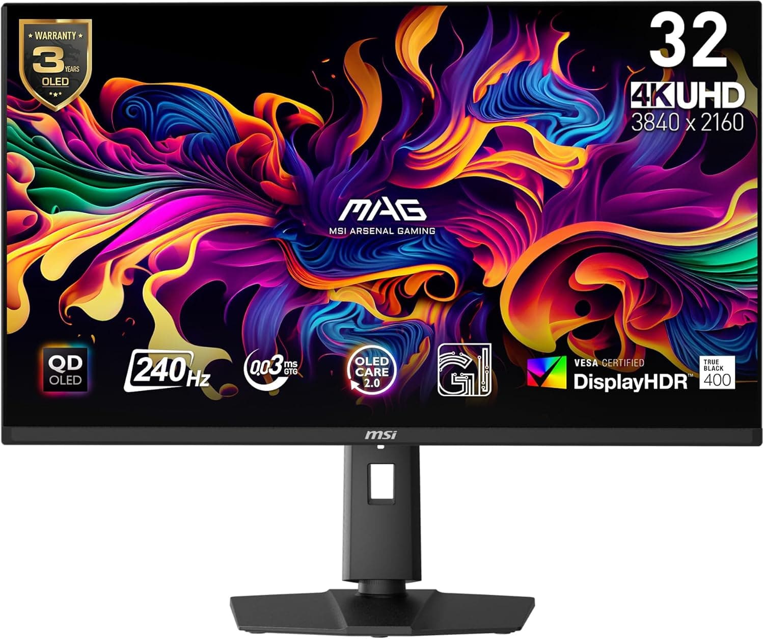 MSI MAG 321UPX QD-OLED 32" OLED 3840x2160 240Hz Gaming Monitor