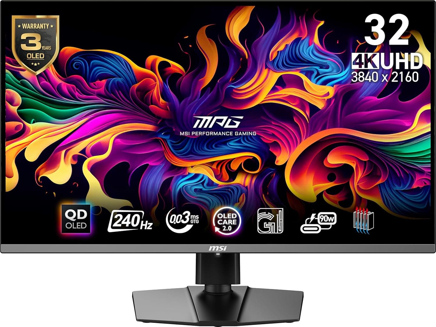 MSI MPG 321URX QD-OLED 32" OLED 3840x2160 240Hz Gaming Monitor