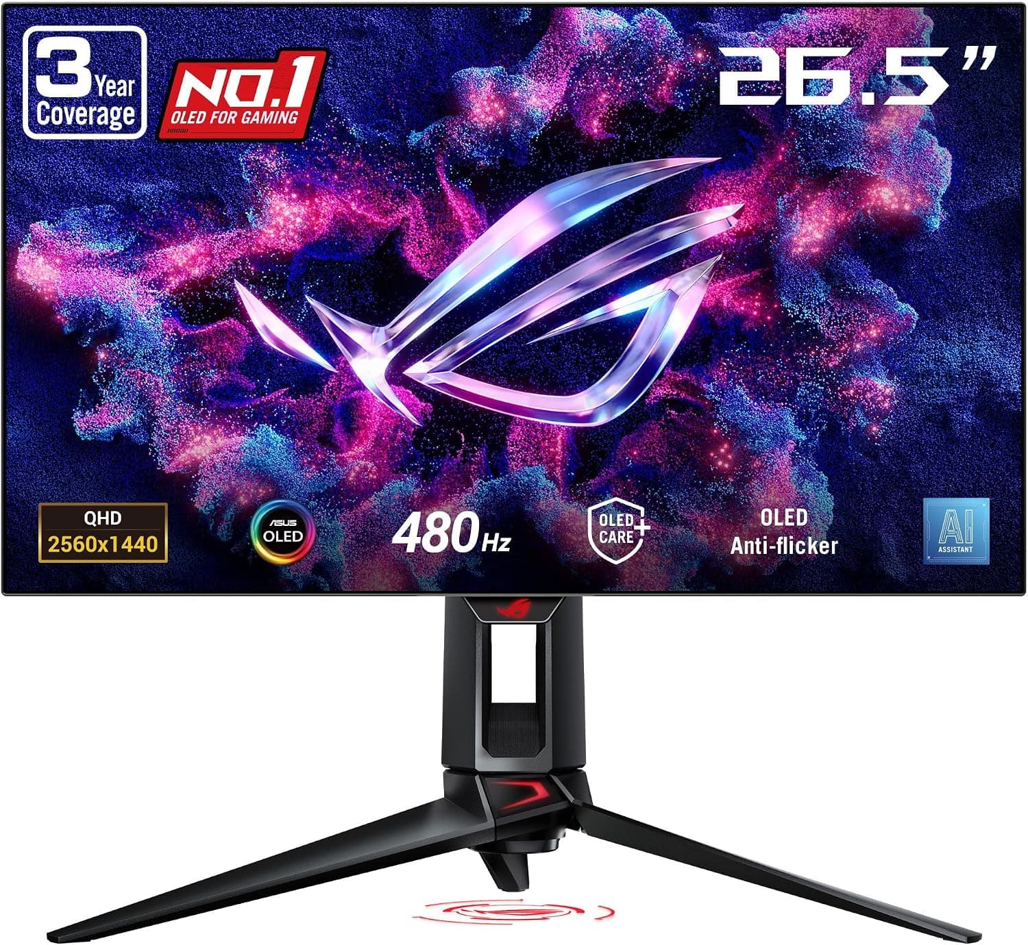 ASUS ROG Swift OLED PG27AQDP 27" WOLED 2560x1440 480Hz Gaming Monitor