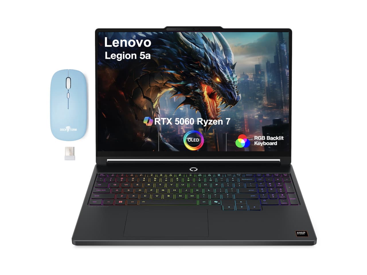 Lenovo Legion 5a Gen 11 15.3" 2.5K OLED 165Hz Gaming Laptop Ryzen 7 250 RTX 5060 16GB 1TB