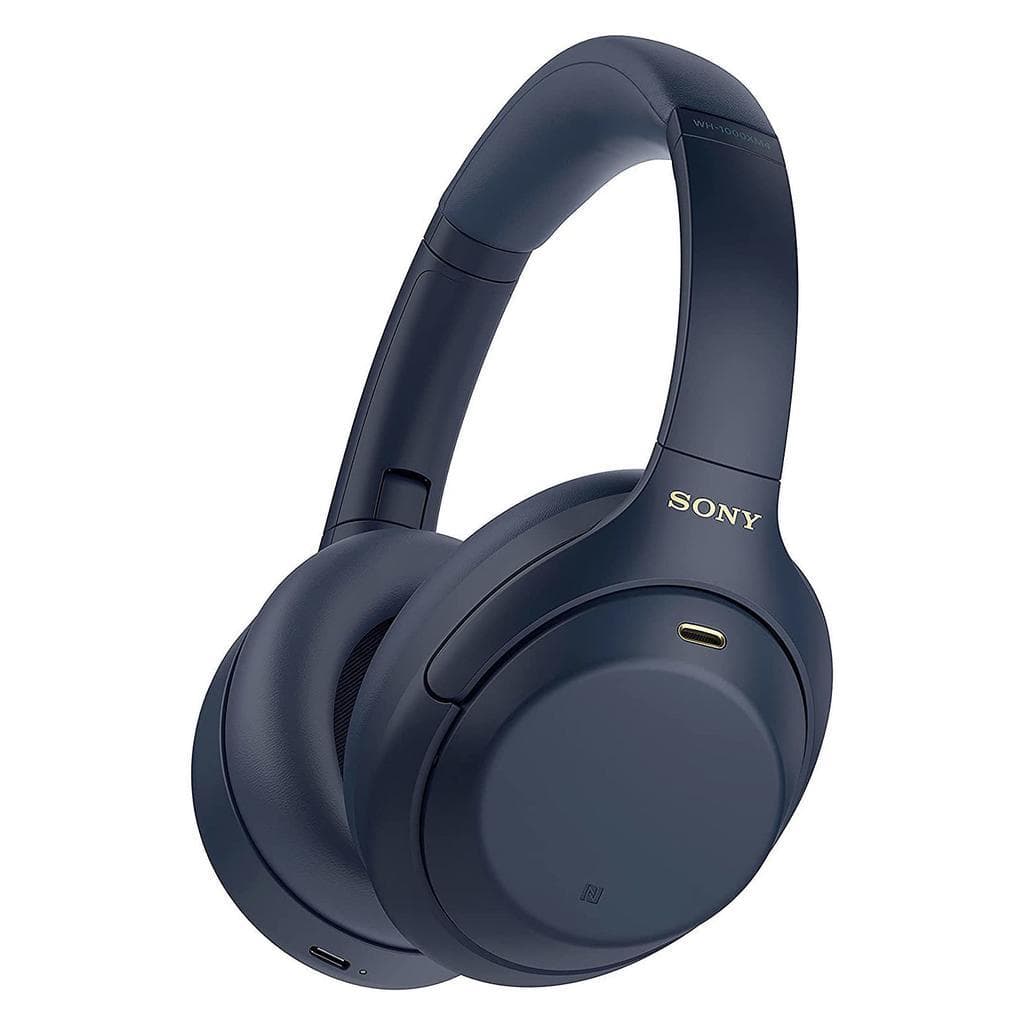 Sony WH-1000XM4 Wireless Noise Cancelling Headphones – Blue (Refurbished, Fair)