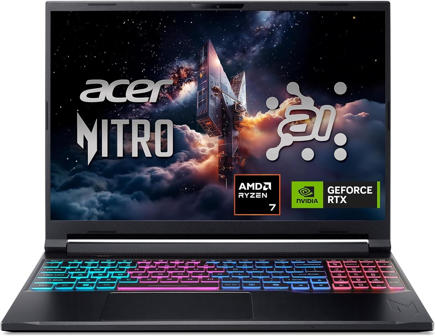 Acer Nitro V 16S AI 16" WUXGA 180Hz Gaming Laptop - AMD Ryzen 7 260, NVIDIA GeForce RTX 5060, 32GB DDR5, 1TB SSD
