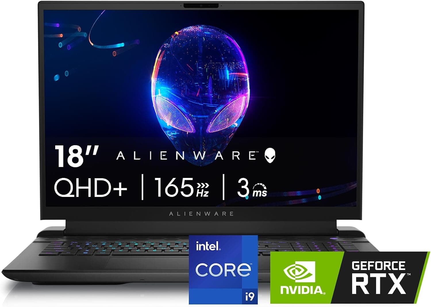 Alienware m18 R2 18" QHD+ 165Hz Gaming Laptop - Intel Core i9-14900HX, NVIDIA GeForce RTX 4080 12GB, 32GB DDR5, 1TB SSD, Dark Metallic Moon