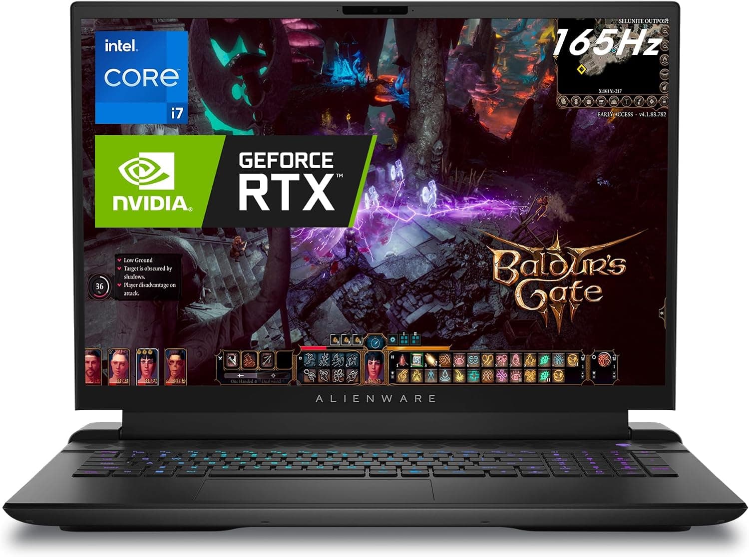 Alienware m18 18" QHD+ 165Hz Gaming Laptop - Intel Core i7-13700HX, NVIDIA GeForce RTX 4070 8GB, 16GB DDR5, 1TB SSD, Dark Metallic Moon