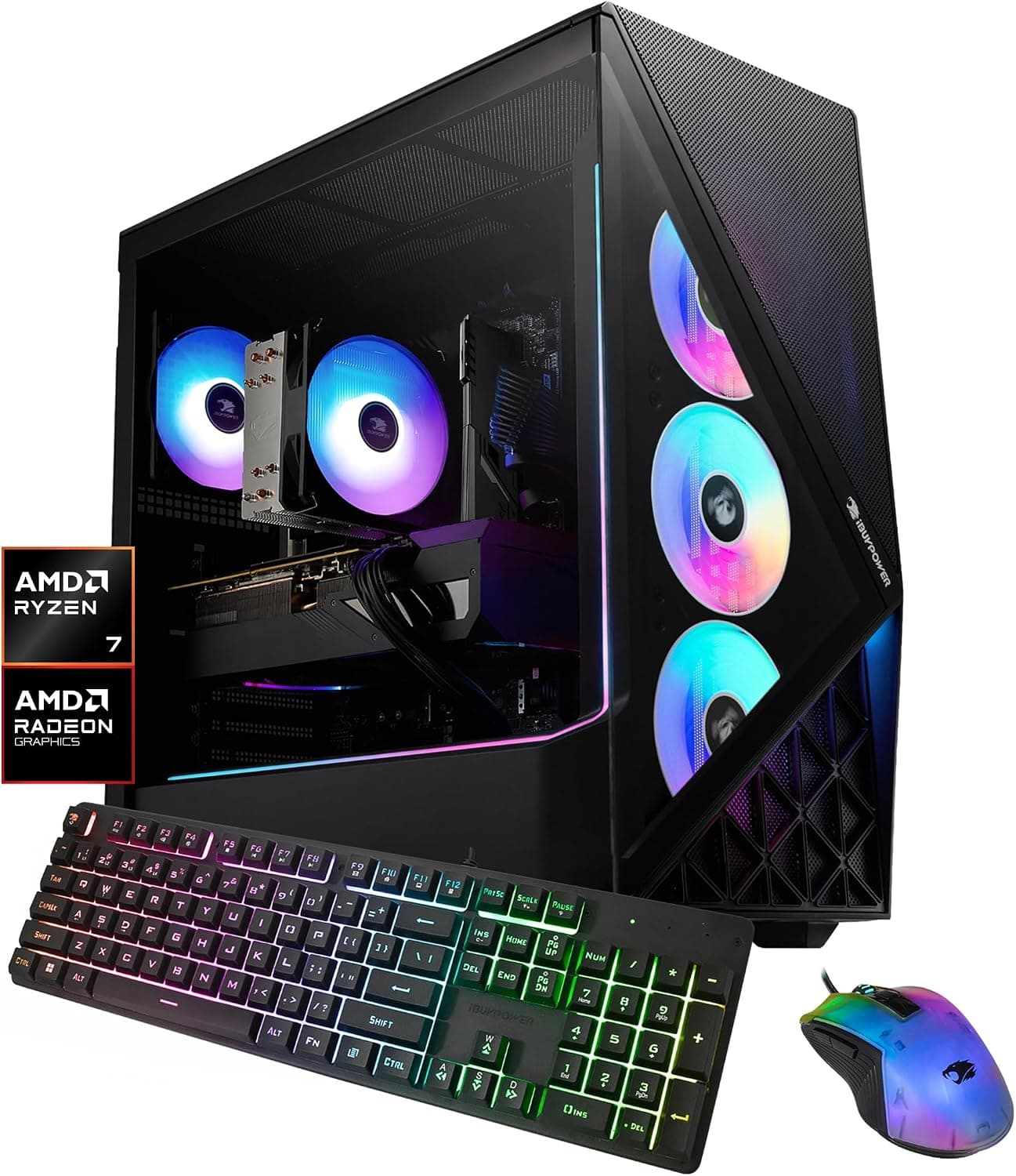 iBUYPOWER Slate Ryzen 7 9700 RX 9060 Gaming Desktop