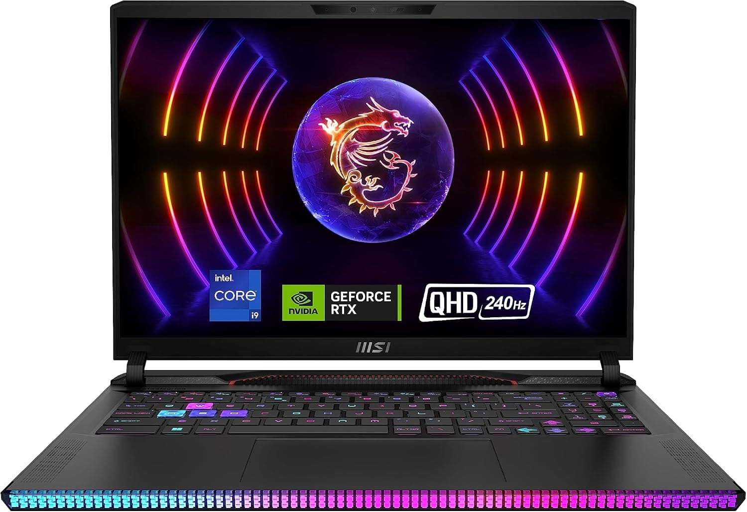 MSI Raider GE68HX 16" QHD+ 240Hz Gaming Laptop - Intel Core i9-13980HX, NVIDIA GeForce RTX 4070, 32GB DDR5, 2TB NVMe SSD, Core Black