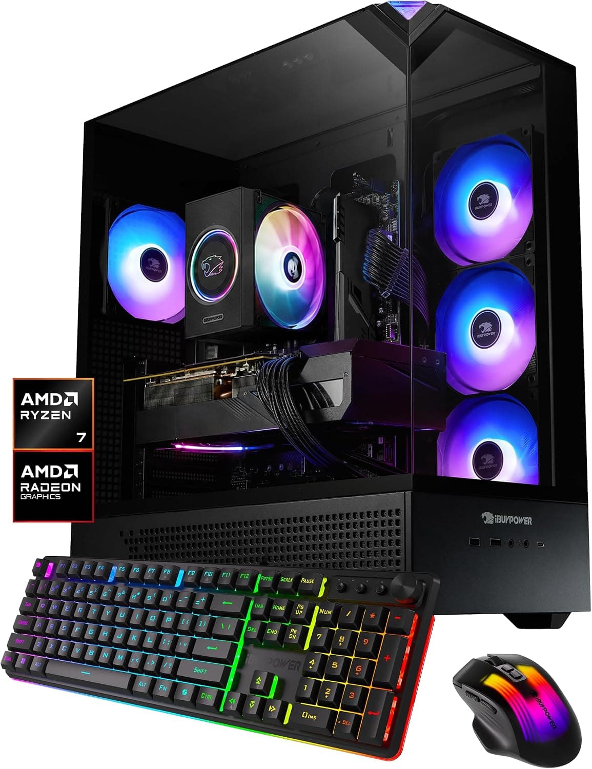 iBUYPOWER Element Ryzen 7 8700 RX 9070 GRE Gaming Desktop