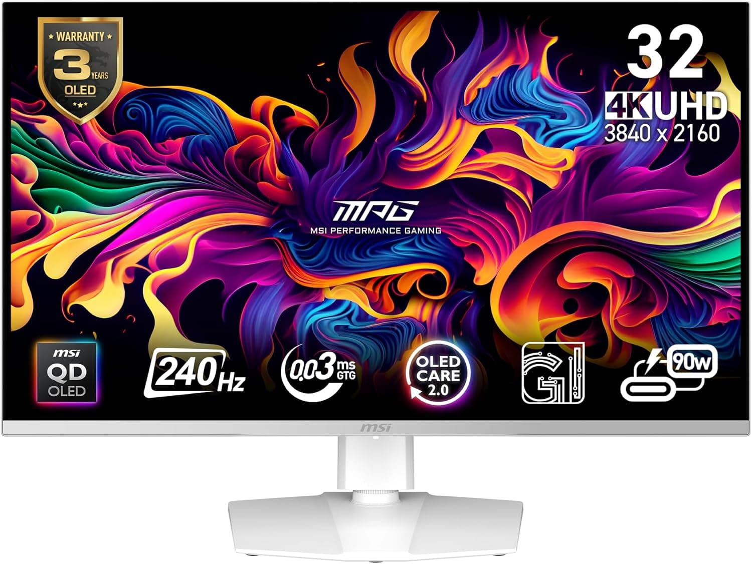 MSI MPG 321URXW QD-OLED 31.5" OLED 3840x2160 240Hz Gaming Monitor