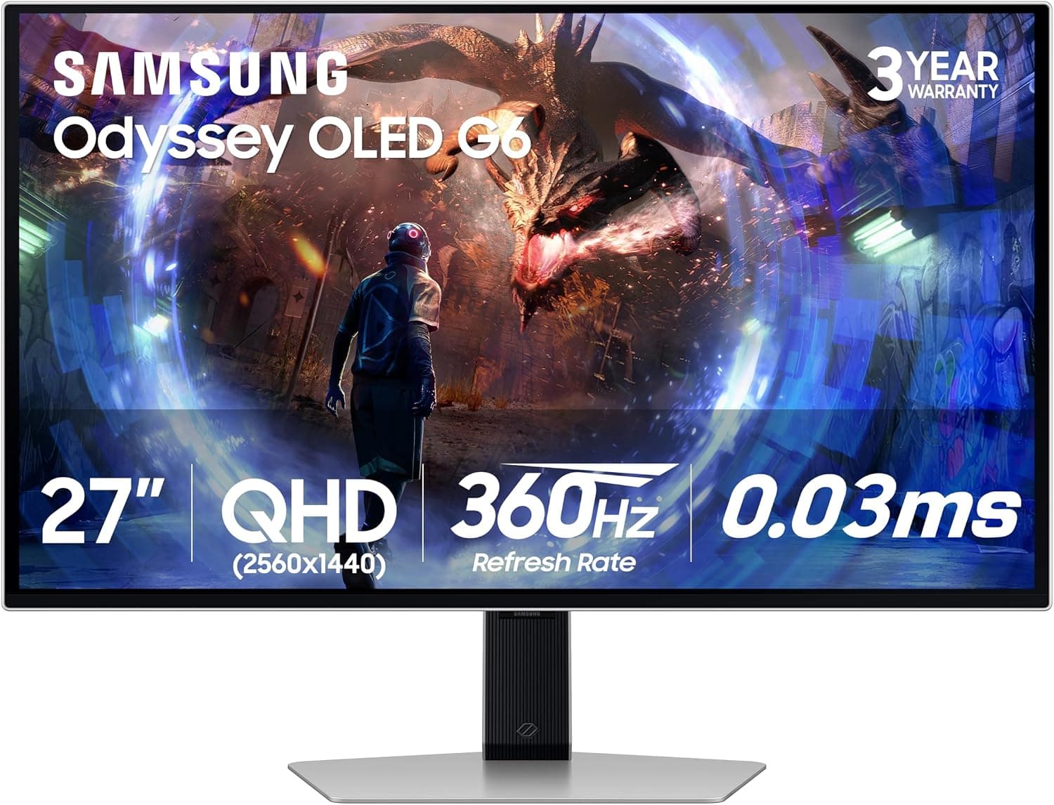 Samsung Odyssey OLED G6 27" 27" OLED 2560x1440 360Hz Gaming Monitor