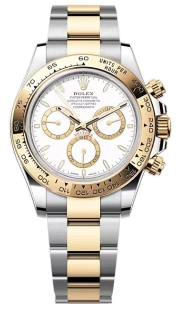 Rolex Cosmograph Daytona Stainless Steel and Yellow Gold White Dial Men's Watch M126503-0001