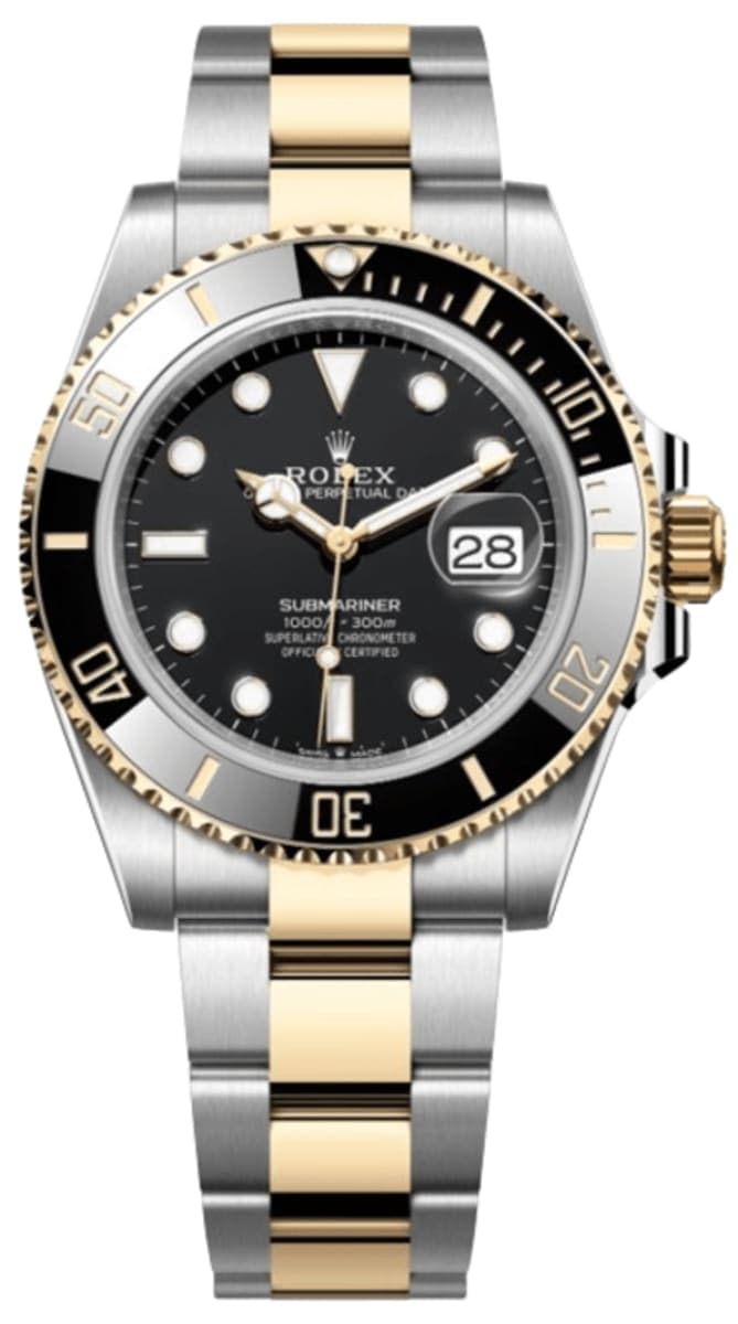 Rolex Submariner Date Automatic Black Dial Yellow Gold and Oystersteel Men's Watch M126613LN-0002