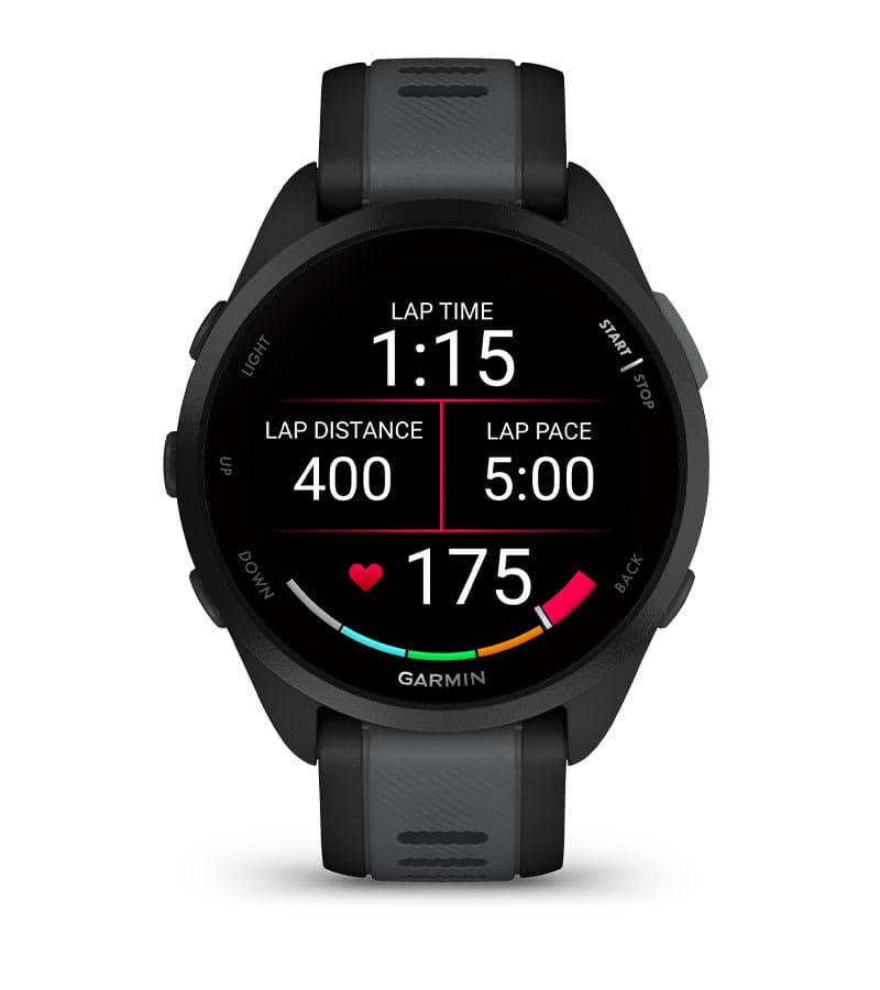Garmin Forerunner 165 GPS Running Watch 43mm Black/Slate Gray