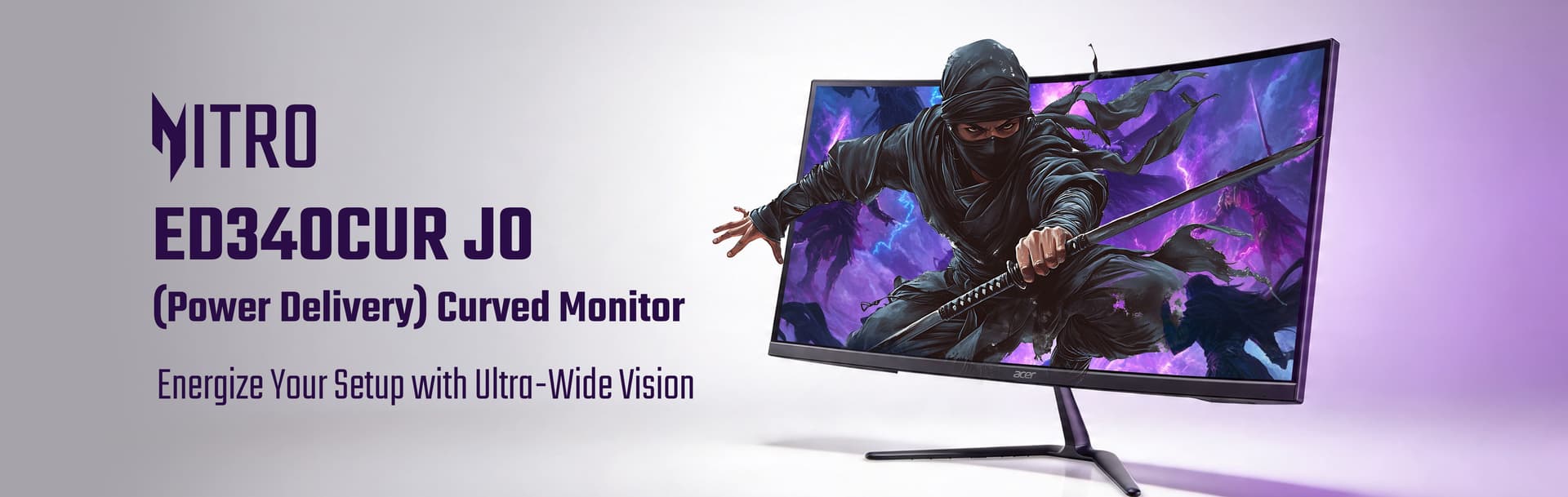 Acer Nitro ED340CUR 34" Curved UWQHD 200Hz Gaming Monitor